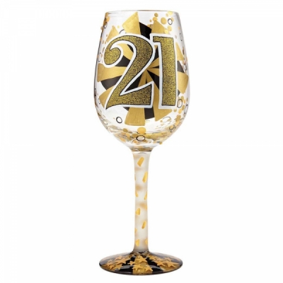 Kieliszek do wina 21 lat jubileuszowy 21st Birthday Wine Glass 6000735  artystki Lolita