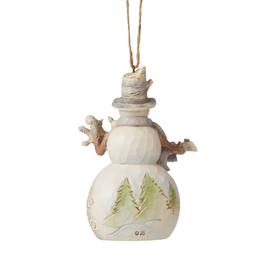 Bałwan zawieszka bałwanek i przyjaciele Snowman with Branch and Animals 6006587 Jim Shore