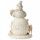 Duży bałwanek i leśni przyjaciele White Woodland Snowman Statue 6006575ND Jim Shore