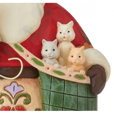 Mikołaj z kotkiem i kociętami Santa with Cat and Kittens 6008880 Jim Shore
