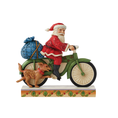Mikołaj na rowerze figurka artysty 6010818 Jim Shore