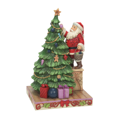 Mikołaj ubiera choinkę "idą święta" figurka artysty 6010819 Jim Shore